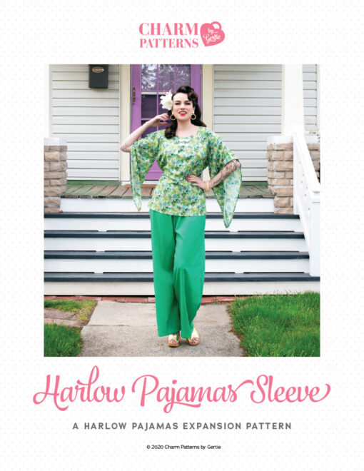 Harlow Pajamas Sleeve Expansion Patreon pattern by Gertie