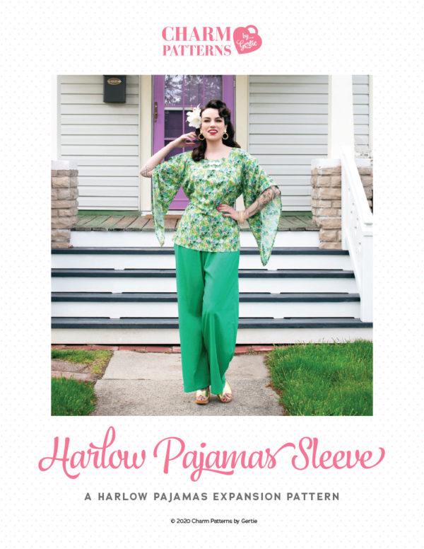 Harlow Pajamas Sleeve Expansion Patreon pattern by Gertie