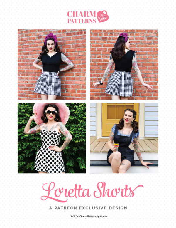 Loretta Shorts Patreon pattern by Gertie