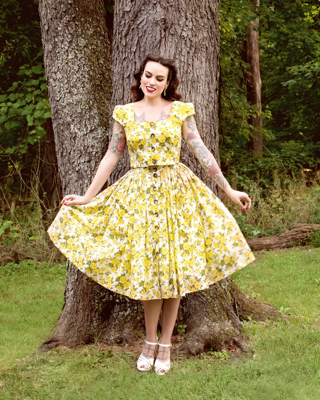 Picnic Skirt sewing pattern from Charm Patterns by Gertie