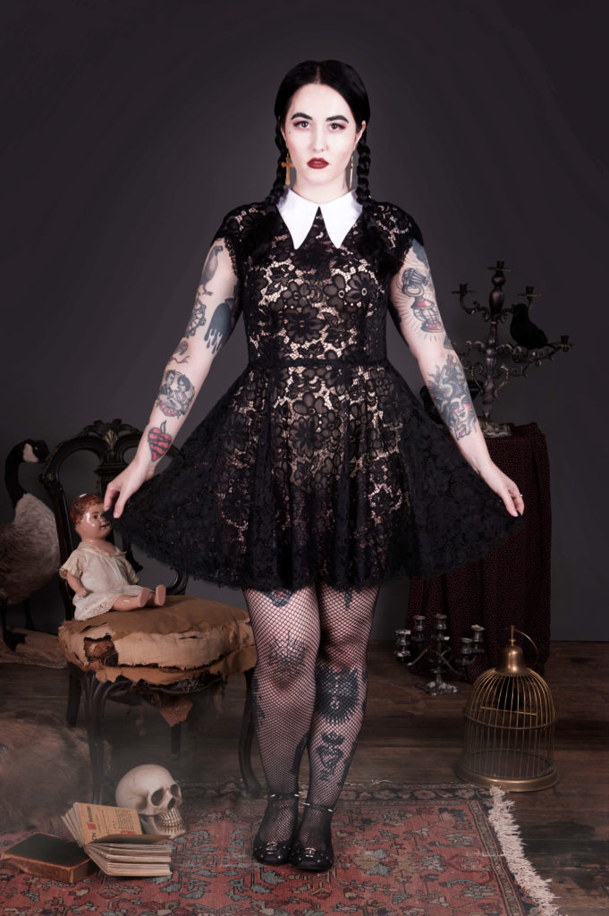 Wednesday Addams inspired dress