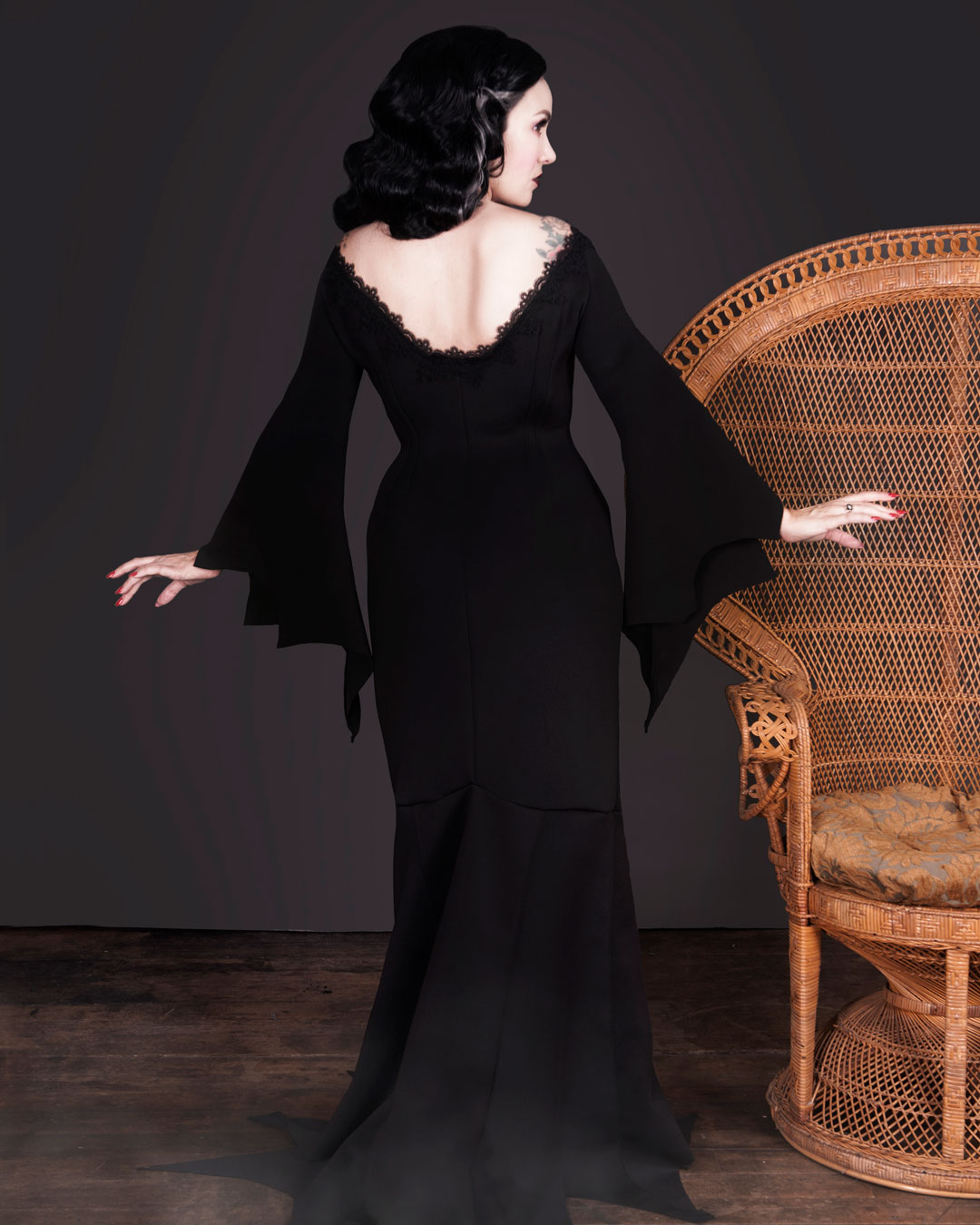 Morticia Addams inspired dress
