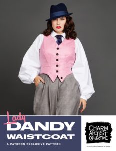 Lady Dandy Waistcoat pattern from Charm Patterns and Dandy Wellington
