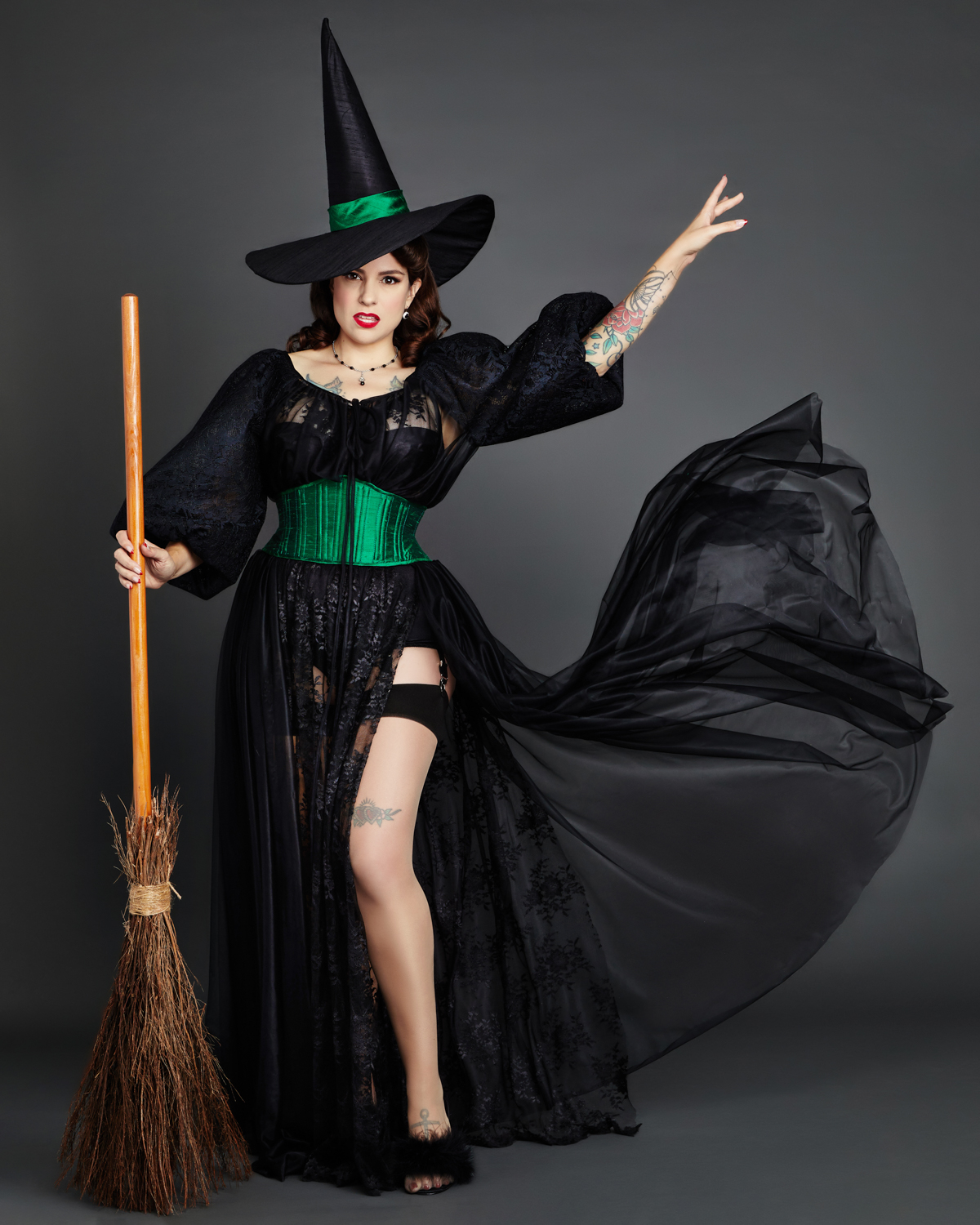 Wicked Witch Pin-Up Halloween Costume - Charm Patterns