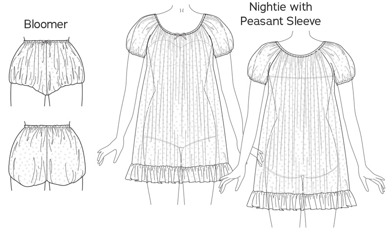 Frenchy Babydoll sewing pattern expansion from Charm Patterns.