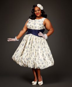 The Betty Dress vintage-inspired bubble skirt sewing pattern by Charm Patterns.