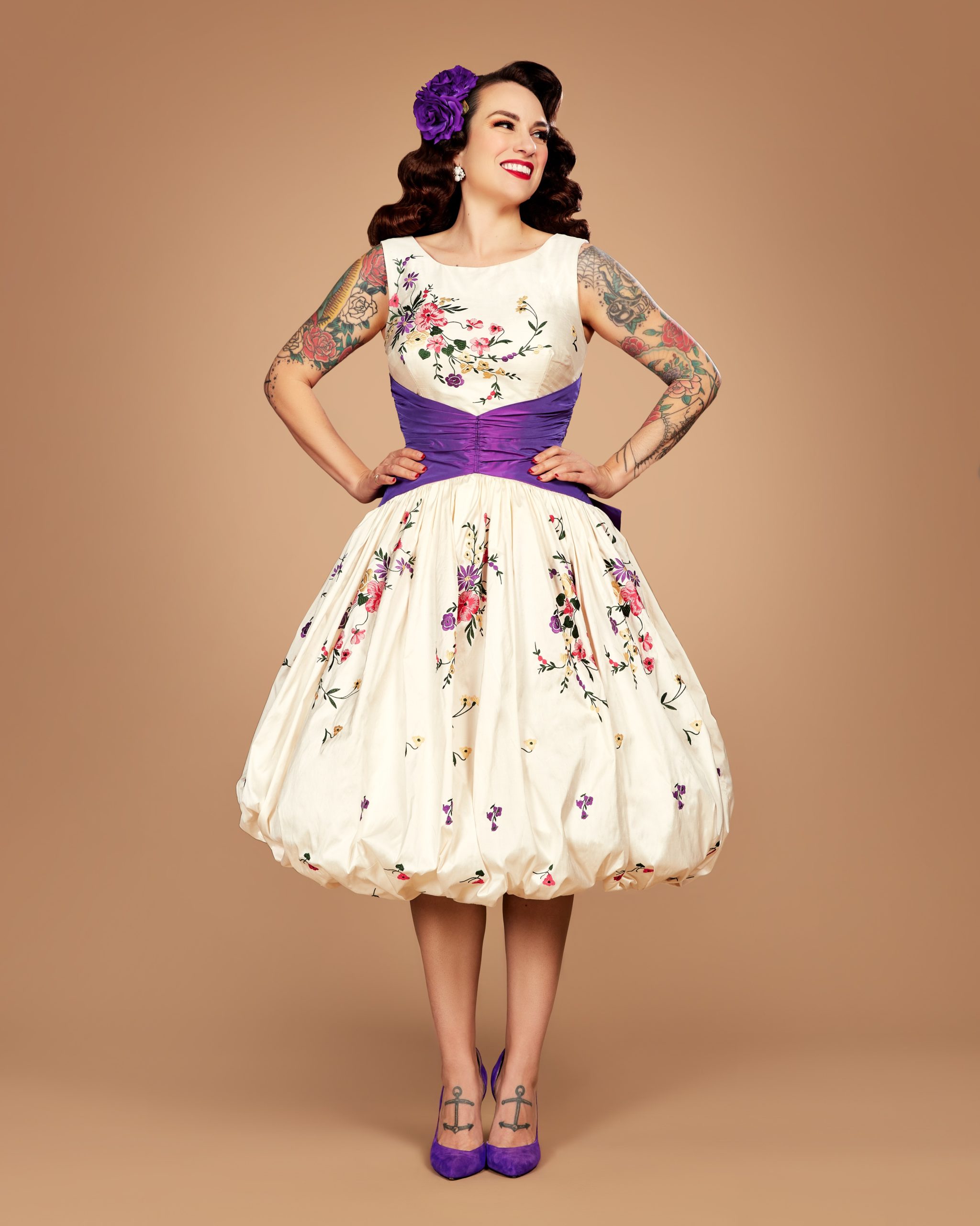 DAISY - retro vintage dress 50sVintage Dress (Swing Skirt