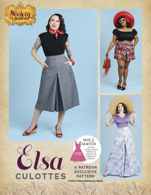 Elsa Culottes from Charm Patterns by Gertie.