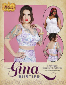 Gina Bustier sewing pattern from Charm Patterns by Gertie.