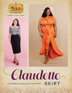 The Claudette Skirt knit sewing pattern from Charm Patterns.