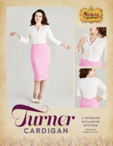 Turner Cardigan sewing pattern from Charm Patterns by Gertie
