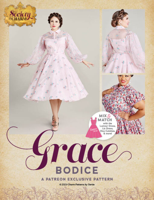 Grace Bodice vintage-inspired sewing pattern from Charm Patterns by Gertie.