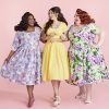 Susie, Gertie, and Amanda wearing three versions of the Maria Dress sewing pattern