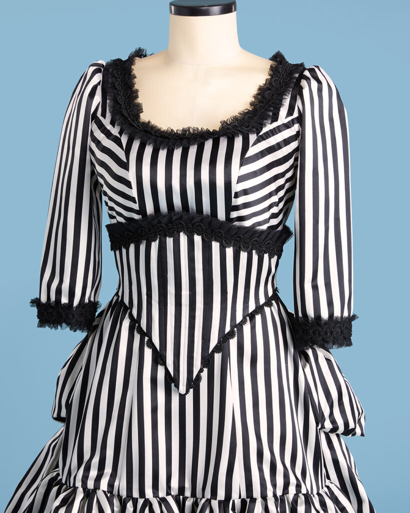 Katrina Crane Sleepy Hollow black-and-white dress sewing pattern from Charm Patterns.