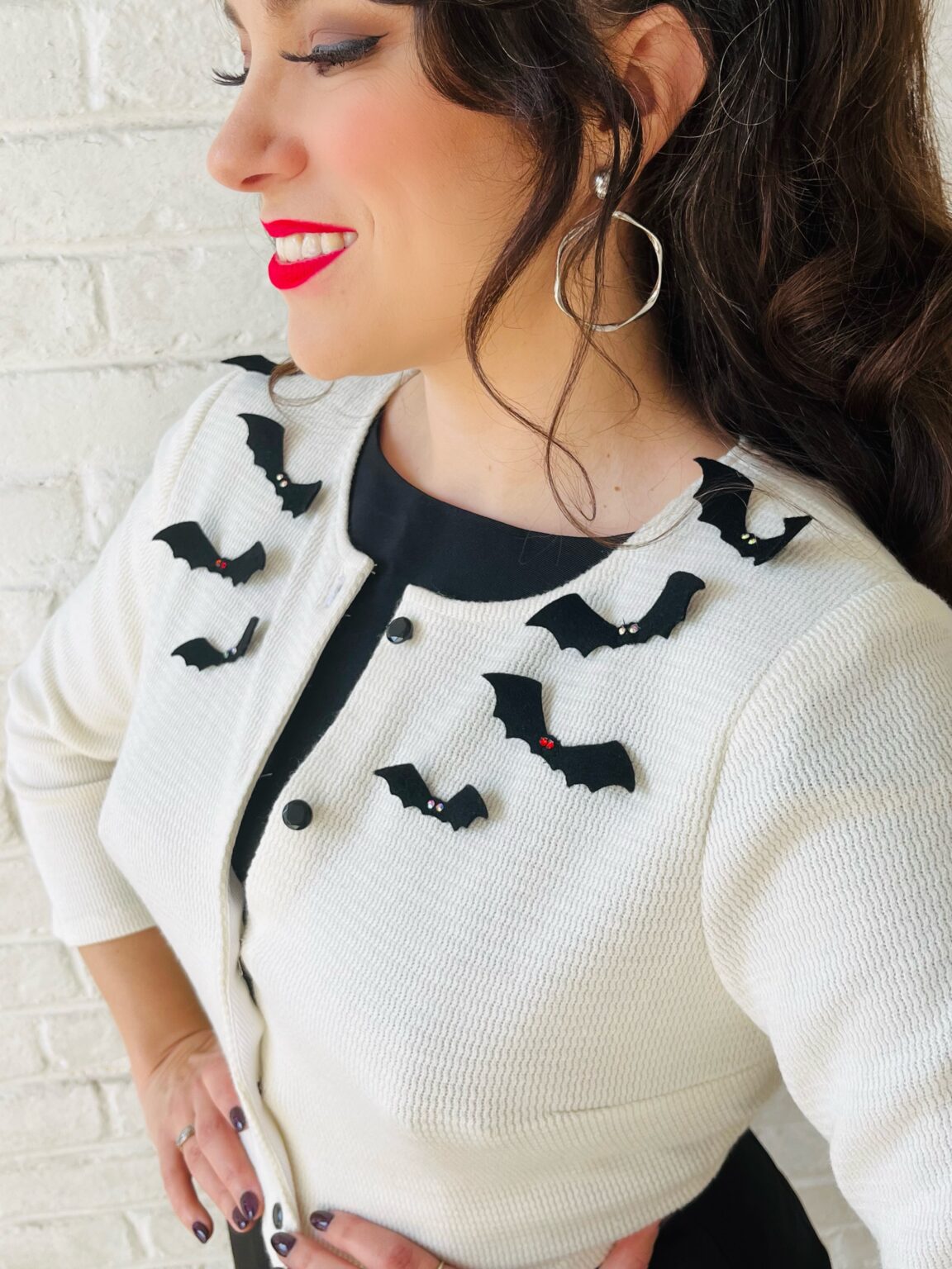 Halloween Extravaganza! Bat Appliqué Turner Cardigan – Charm Patterns
