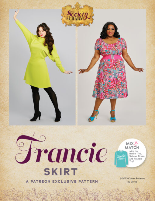 Francie Skirt sewing pattern from Charm Patterns by Gertie
