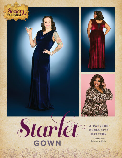 Starlet Gown sewing pattern from Charm Patterns by Gertie