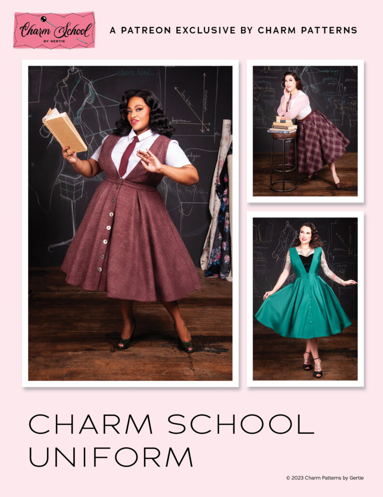 Charm School Uniform sewing pattern by Charm Patterns by Gertie