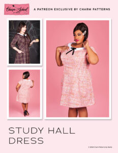 The Study Hall Dress is a 1960's inspired sheath dress with princess seams and BIG pockets.