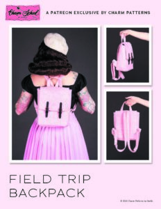 Field Trip Backpack sewing pattern by Charm Patterns.