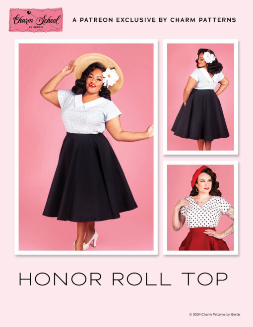 The Honor Roll Top sewing pattern from Charm Patterns