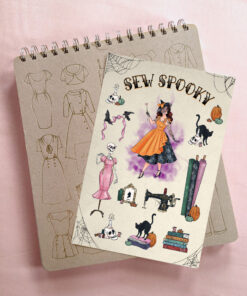 Sew Spooky sticker sheet from Charm Patterns by Gertie