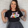 Black Sew With Pride sewing machine t-shirt from Charm Patterns