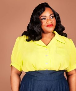 The 1940s-inspired Marlene Blouse sewing pattern from Charm Patterns by Gertie.