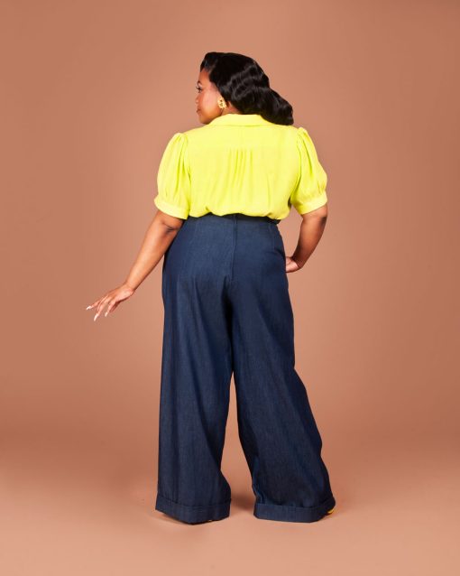 The 1940s-inspired Marlene Blouse sewing pattern from Charm Patterns by Gertie.