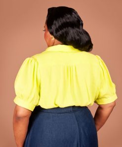 The 1940s-inspired Marlene Blouse sewing pattern from Charm Patterns by Gertie.