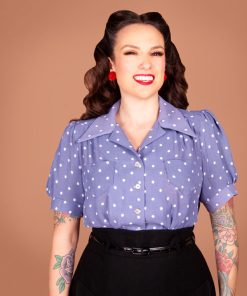 The 1940s-inspired Marlene Blouse sewing pattern from Charm Patterns by Gertie.