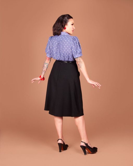 The 1940s-inspired Marlene Blouse sewing pattern from Charm Patterns by Gertie.