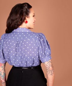 The 1940s-inspired Marlene Blouse sewing pattern from Charm Patterns by Gertie.