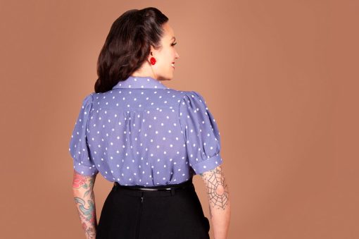 The 1940s-inspired Marlene Blouse sewing pattern from Charm Patterns by Gertie.
