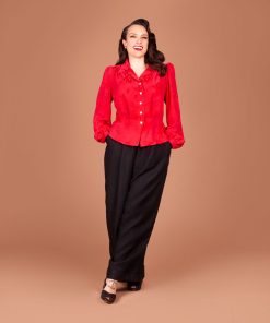 The 1940s-inspired Marlene Blouse sewing pattern from Charm Patterns by Gertie.