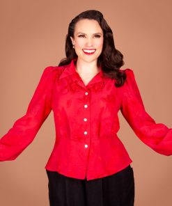 The 1940s-inspired Marlene Blouse sewing pattern from Charm Patterns by Gertie.