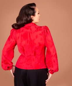 The 1940s-inspired Marlene Blouse sewing pattern from Charm Patterns by Gertie.