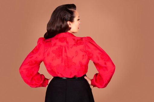The 1940s-inspired Marlene Blouse sewing pattern from Charm Patterns by Gertie.