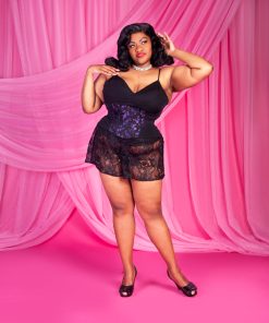 Charm Patterns Foundations Collection Slip, Camisole, and Tap Pants sewing pattern sample in silk and lace