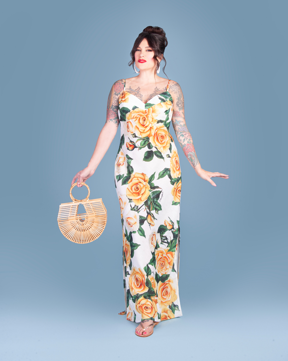 Charm Patterns Foundations Collection Slip sewing pattern sample in linen as a day dress