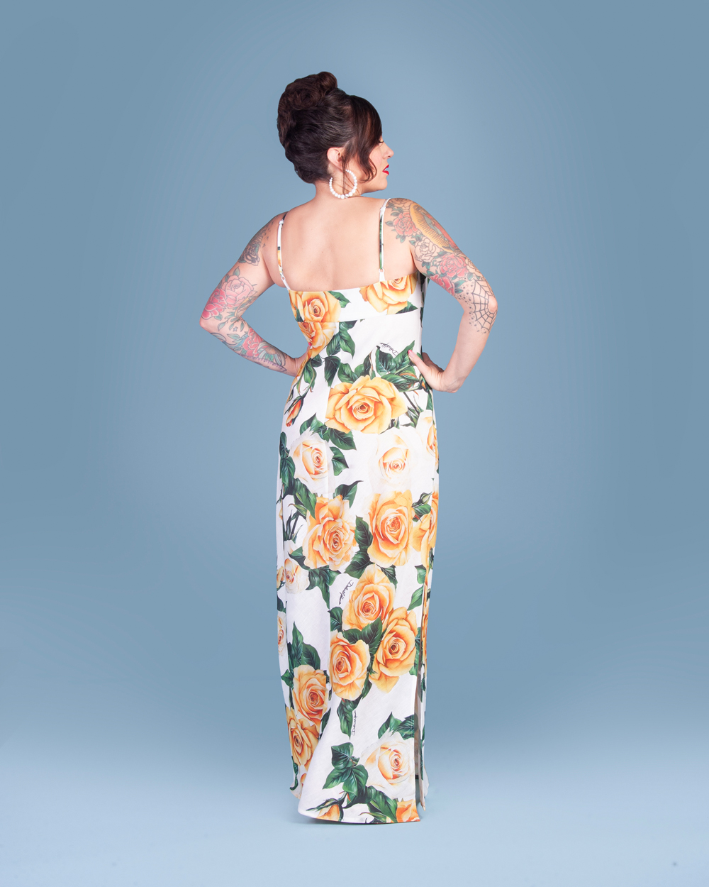 Charm Patterns Foundations Collection Slip sewing pattern sample in linen as a day dress