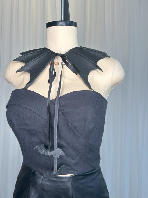 Detachable leather bat collar sewing pattern