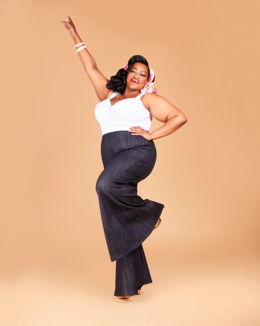Susie wearing the Dolly Bell Bottoms