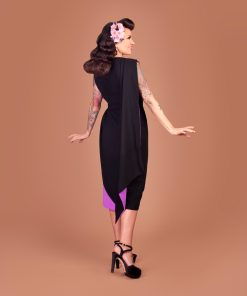 Gertie wearing a dress made from the Carmen Bodice and Overlay sewing patterns.