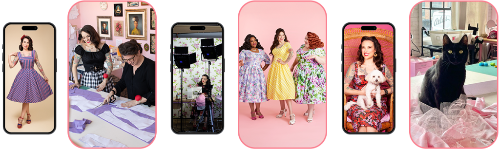 Images of what you'll find inside the Charm Community app