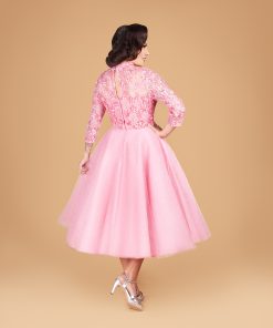 Gertie wearing the Haynes Bodice to recreate the 