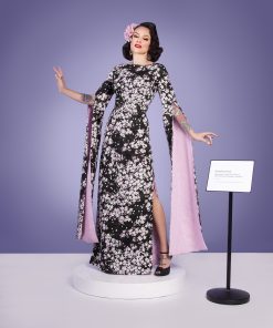 Gertie wearing the Butterfly Dress sewing pattern from Charm Patterns.