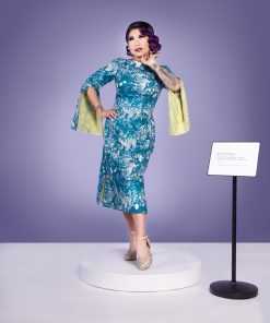 Calamity Chang wearing the Butterfly Dress sewing pattern from Charm Patterns.