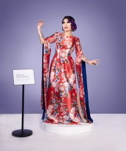 Calamity Chang wearing the Butterfly Dress sewing pattern from Charm Patterns.