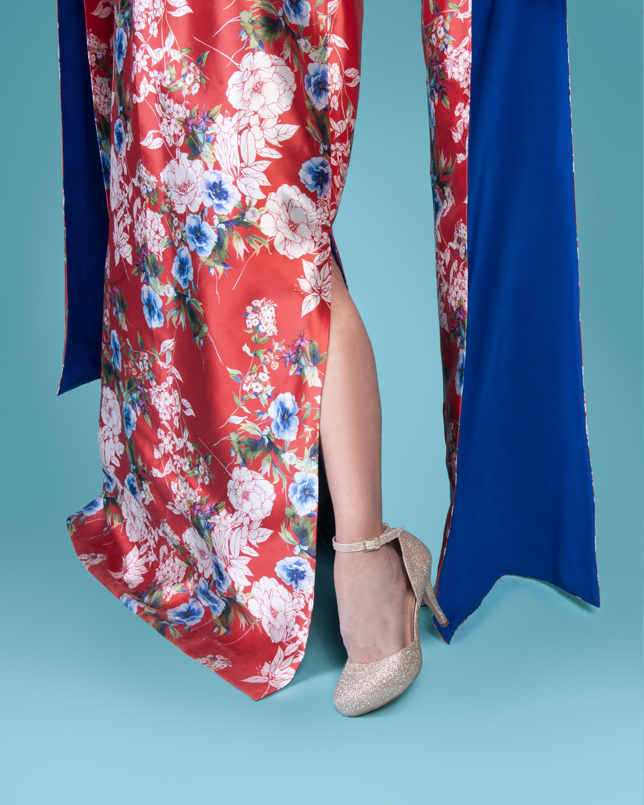 Calamity Chang wearing the Butterfly Dress sewing pattern from Charm Patterns.